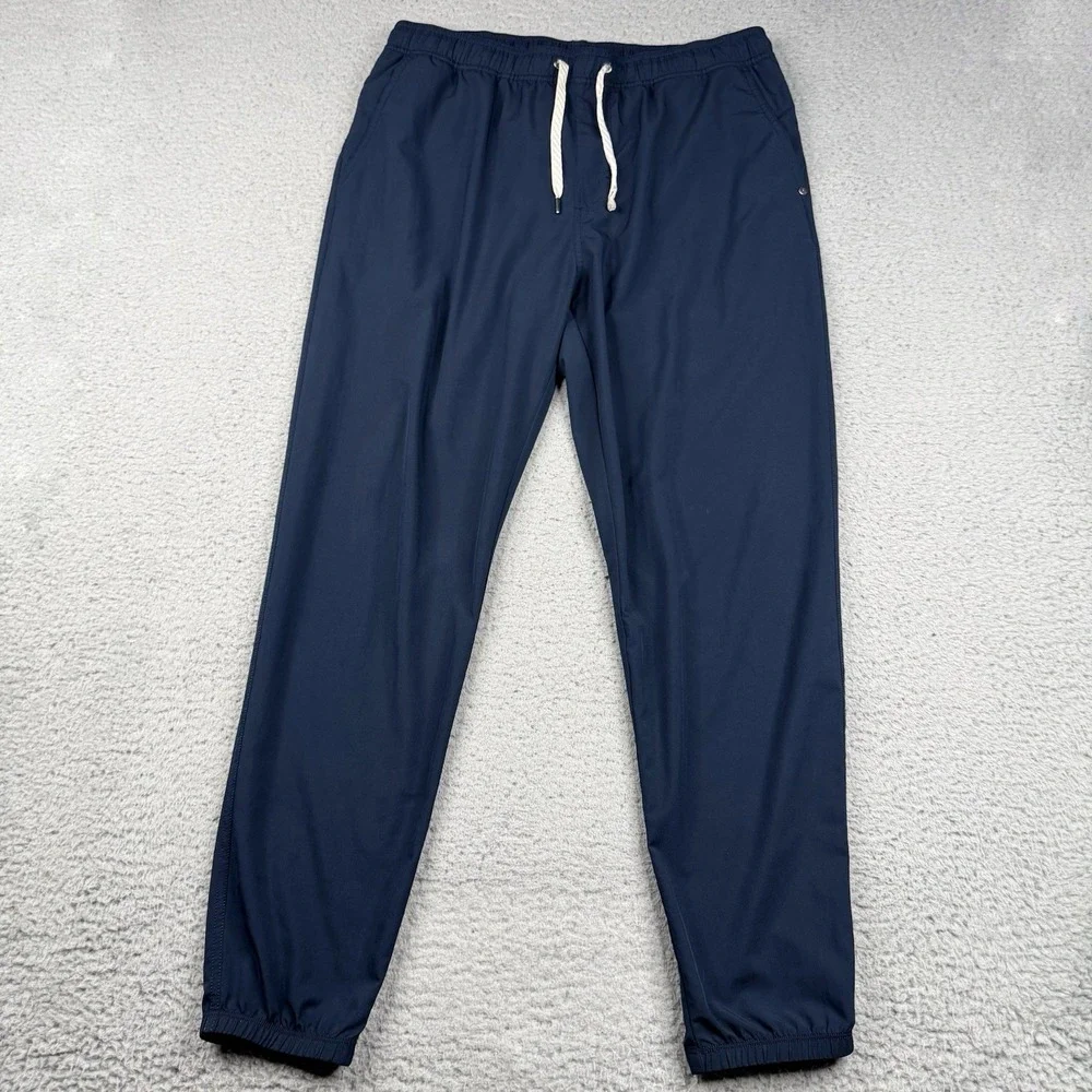 Vuori Kore Jogger Pants Men's Large Blue Lined Elastic Drawstring Athletic V456